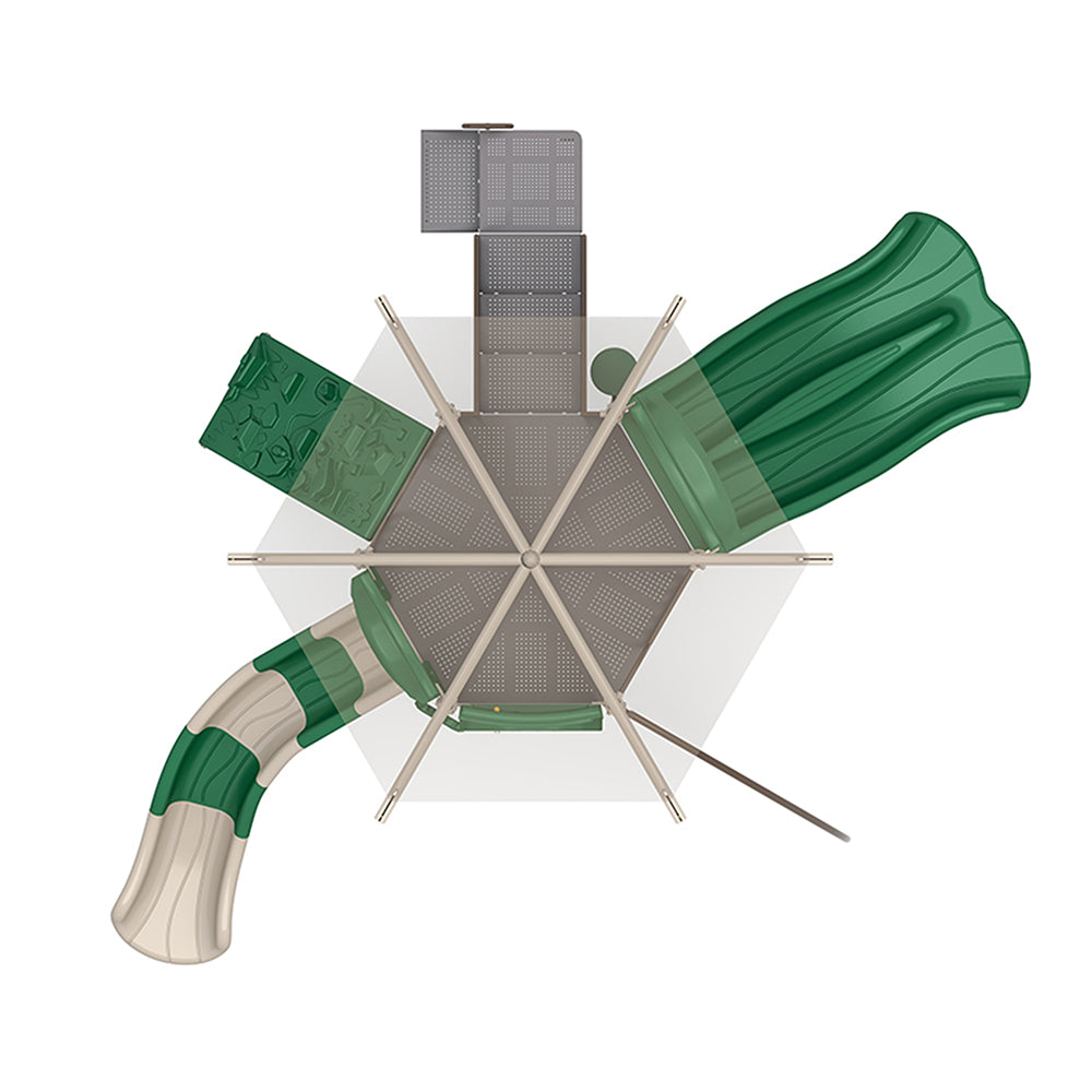 Overview of Natural Colored Winder Playground Equipment