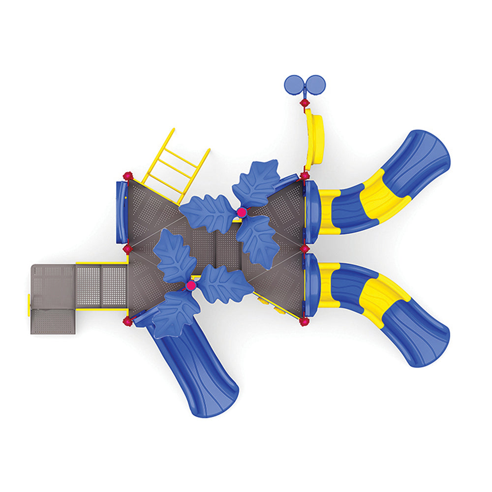 Overview of Primary Colored Palm Springs Playground