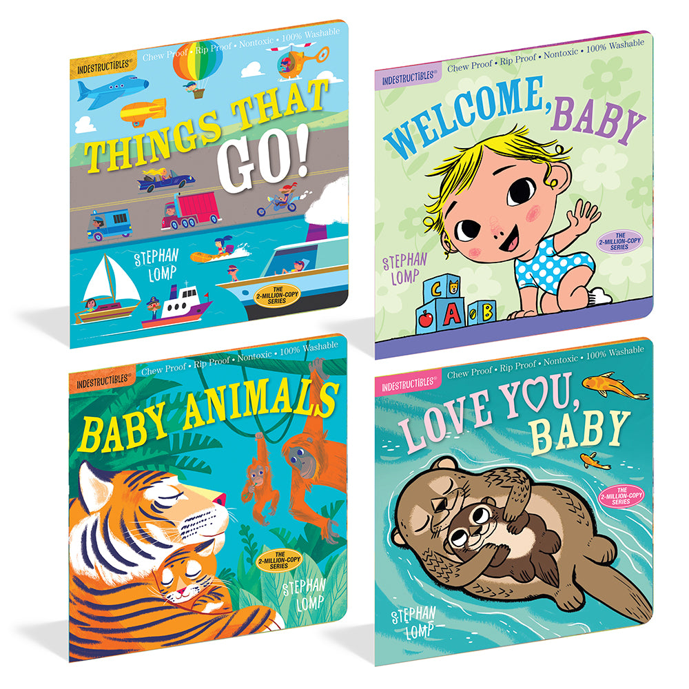 Indestructibles™ Word Books 4-Piece Set | Chew-Proof, Washable, and Rip-Proof