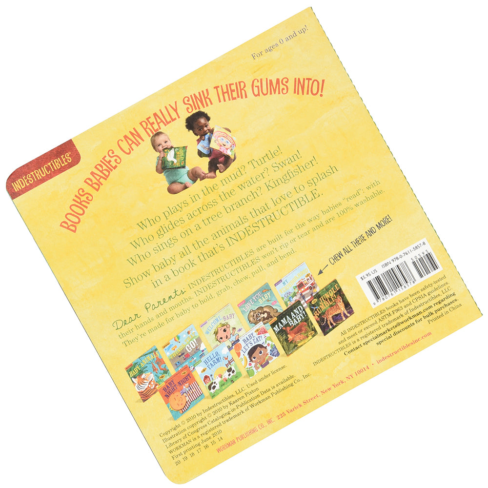 Back View of Indestructibles™ Plip Plop Pond Baby Book
