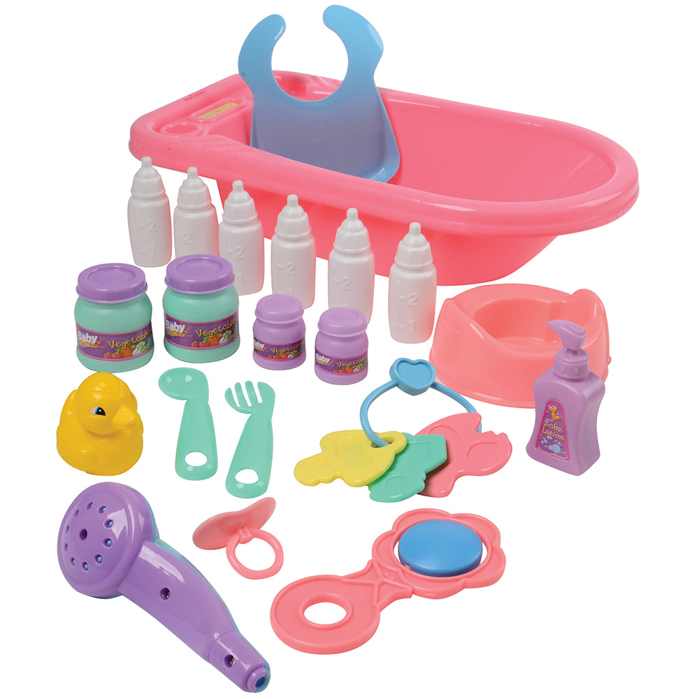 21-Piece Baby Doll Accessories Set for Pretend Play Includes