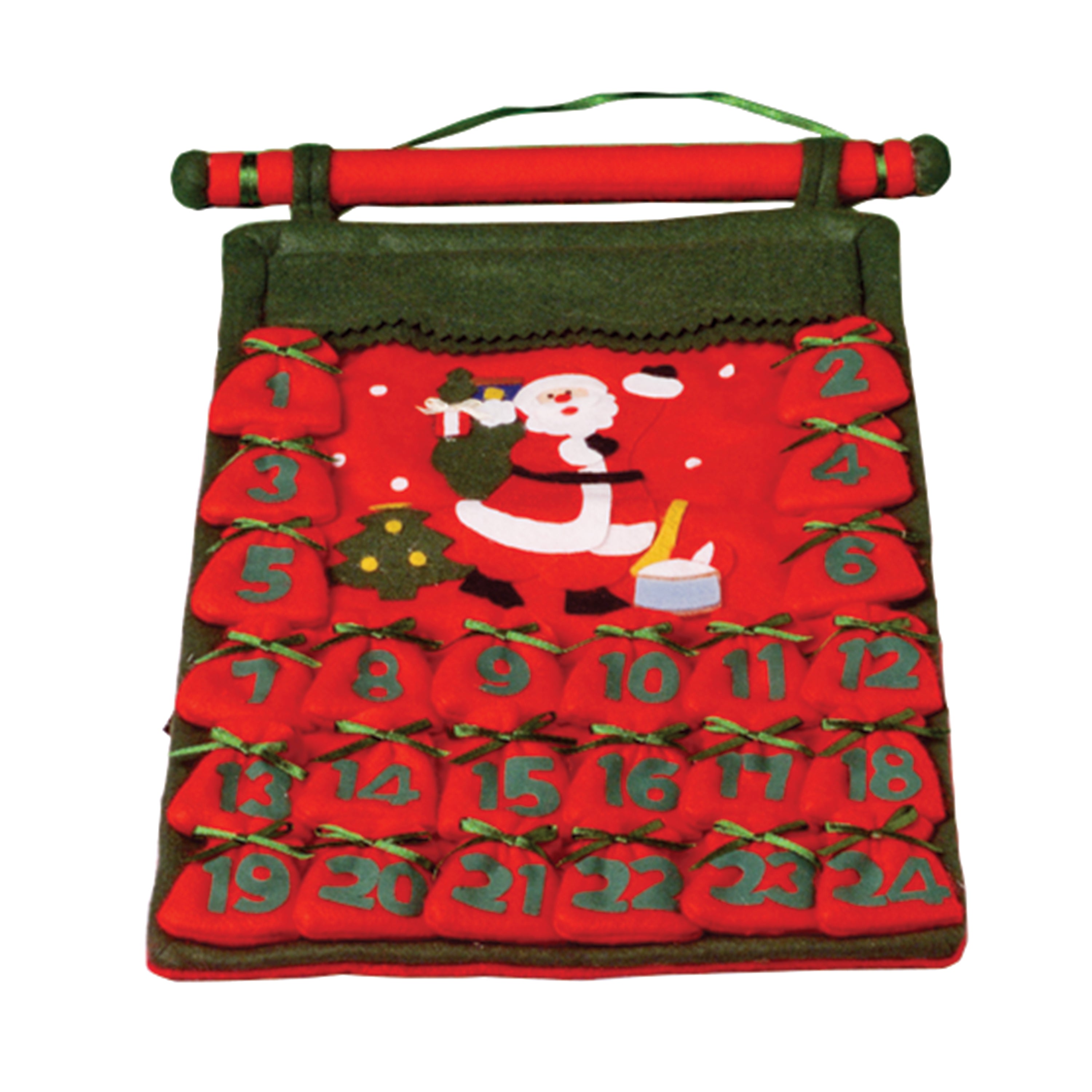 Felt Santa Advent Calendar Banner – Reusable Christmas Countdown Decoration
