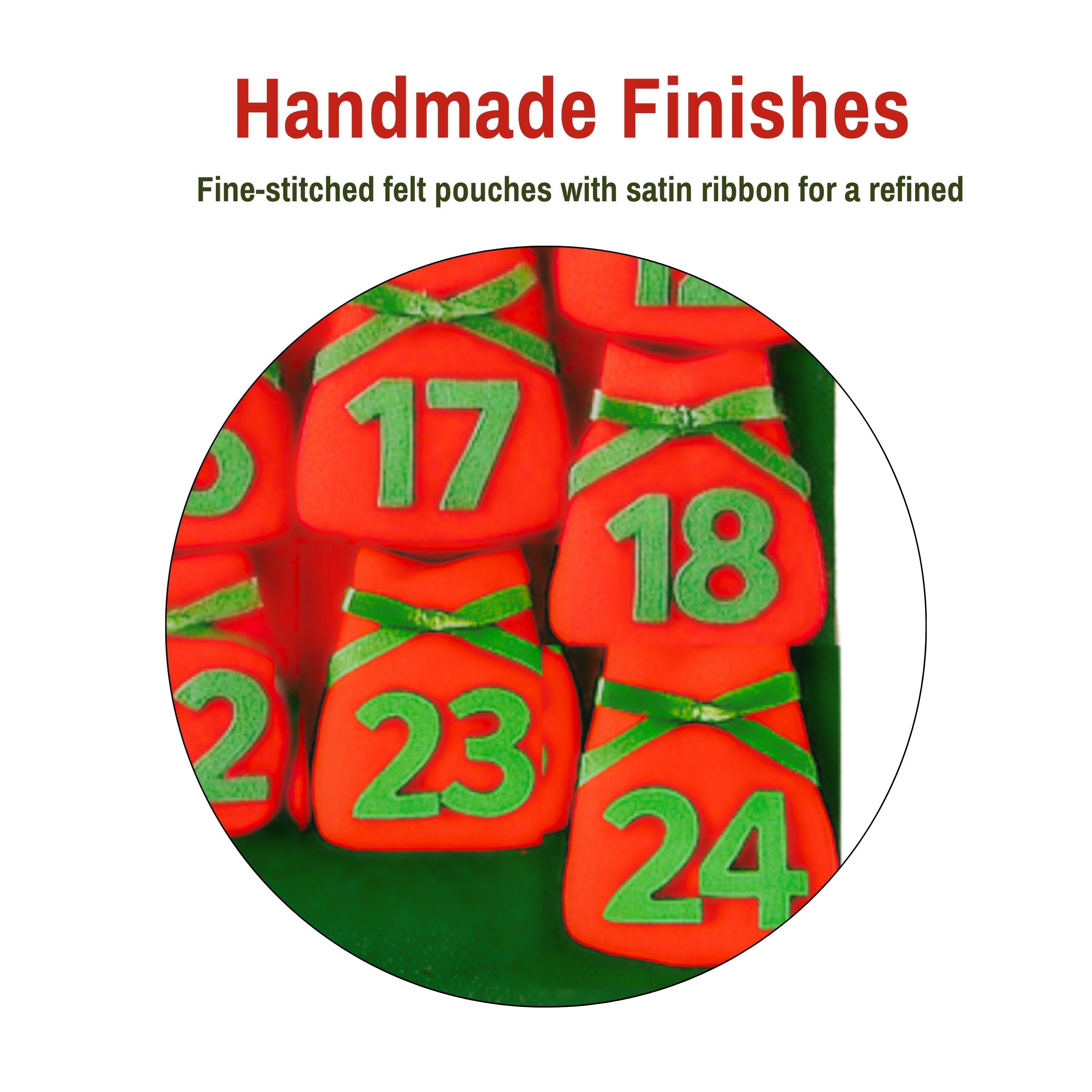 Felt Santa Advent Calendar Banner – Reusable Christmas Countdown Decoration