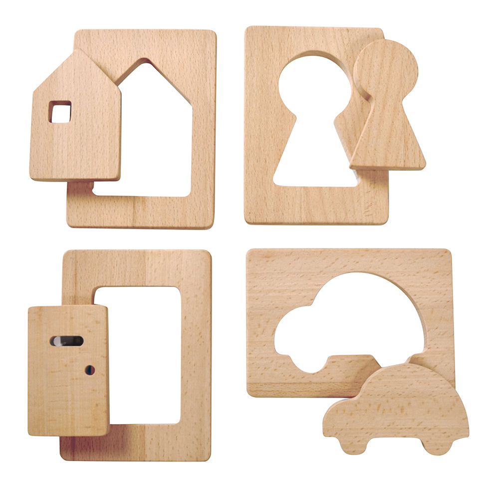 Little Looking Discovery Home-Themed Shapes |  Eco-Friendly Wooden Sensory Set
