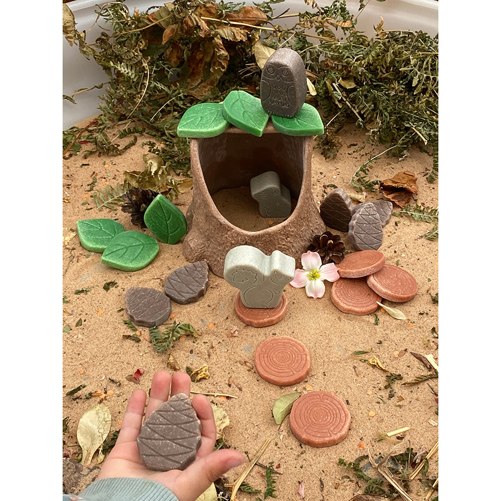 Pretend Play with Forest Stones
