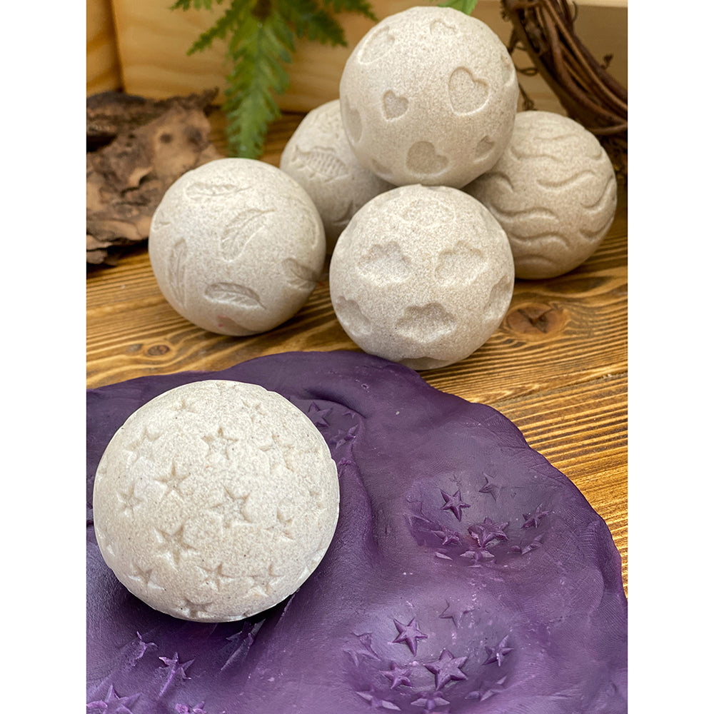 6-Piece Roll Around-Feel Calm Sensory Rollers with Purple Modeling Dough