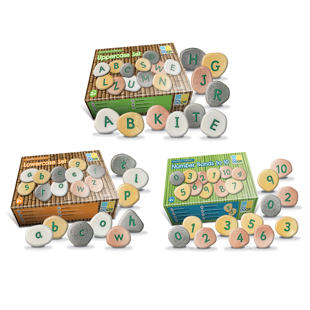 Yellow Door® Tactile Alphabet & Number Pebbles