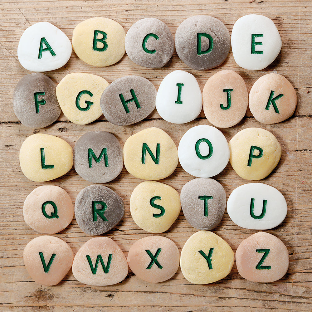 Tactile Uppercase Alphabet Pebbles
