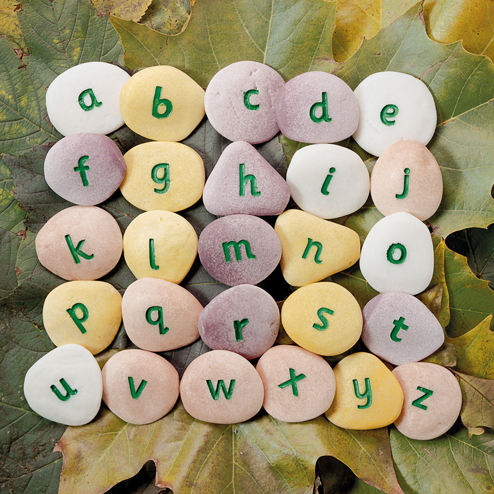 Tactile Lowercase Alphabet Pebbles