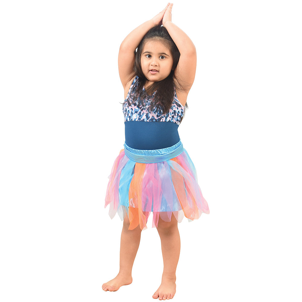 Posing in a Light Blue Colorful Tutu