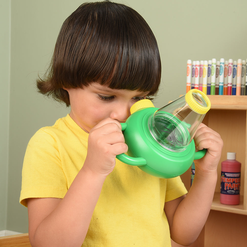 Kid Using Dual View Nature Explorer Microscope