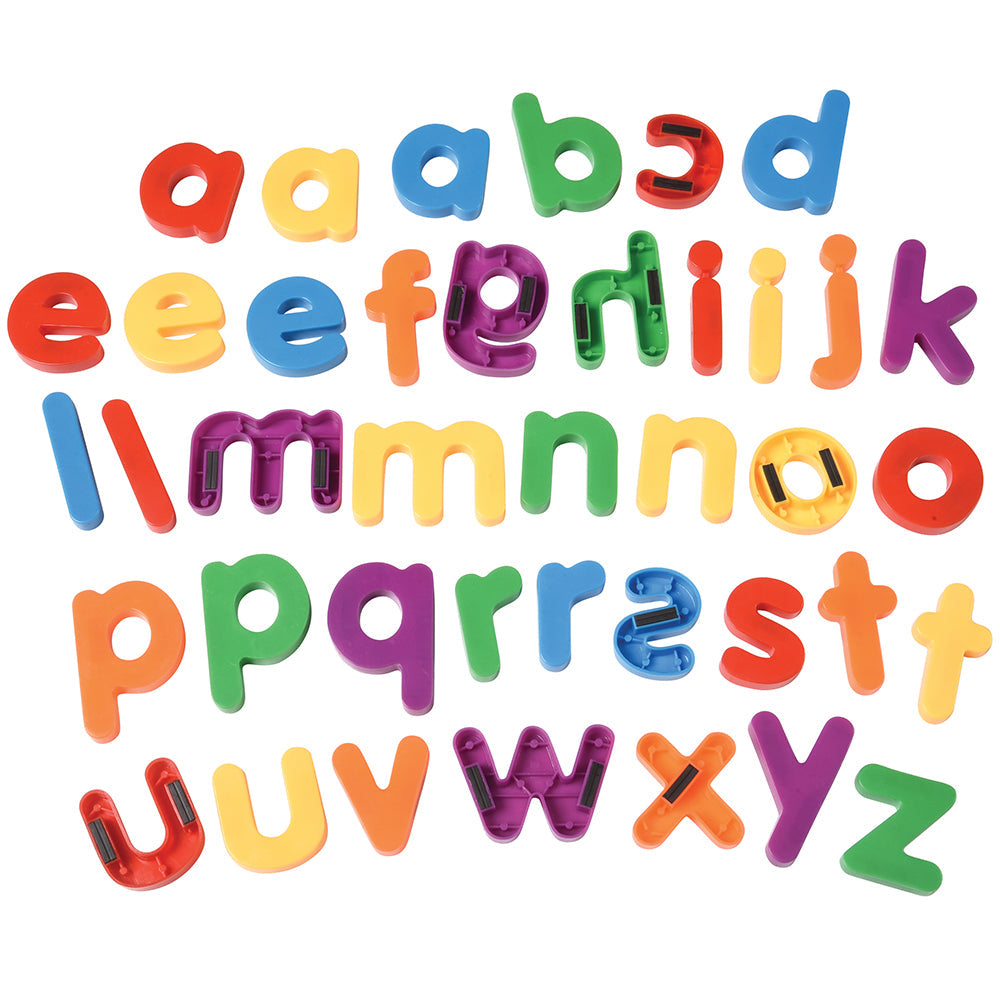 Showing Magnets on Giant Lowercase Magnetic Letters