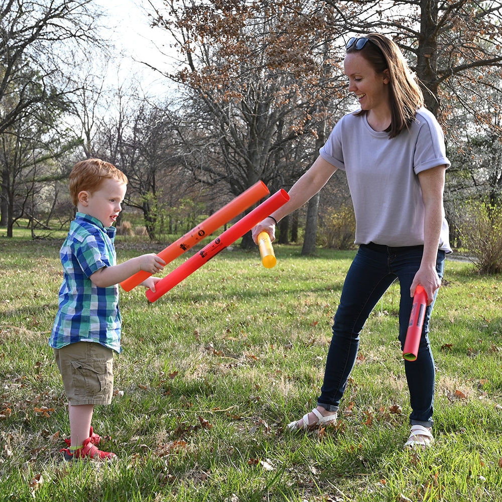 Adult & Child Outdoors with Boomwhackers® Musical Tubes