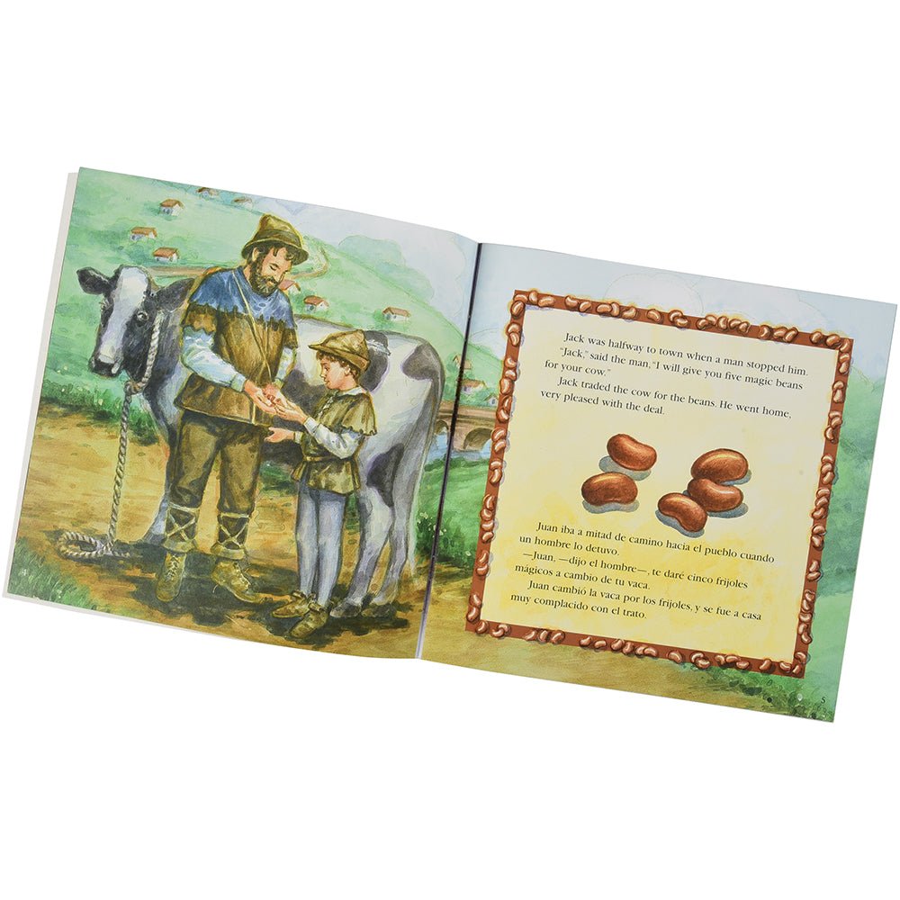 Inside look at Jack and the Beanstalk Bilingual Softcover Book