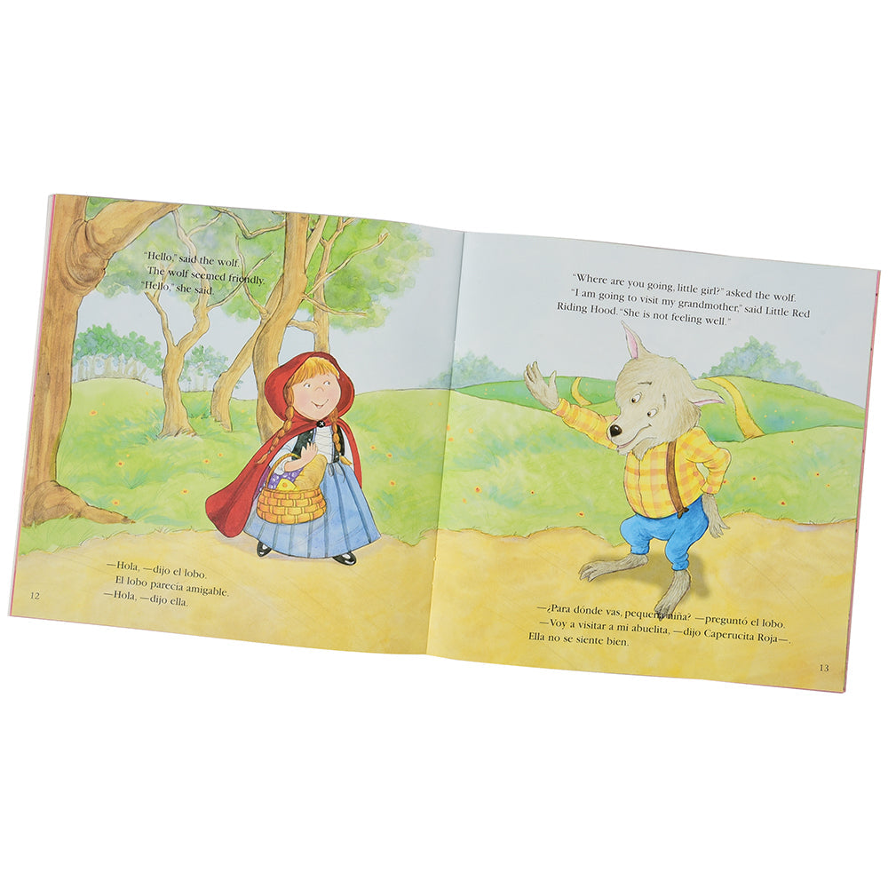 Inside look at Little Red Riding Hood Bilingual Softcover Book