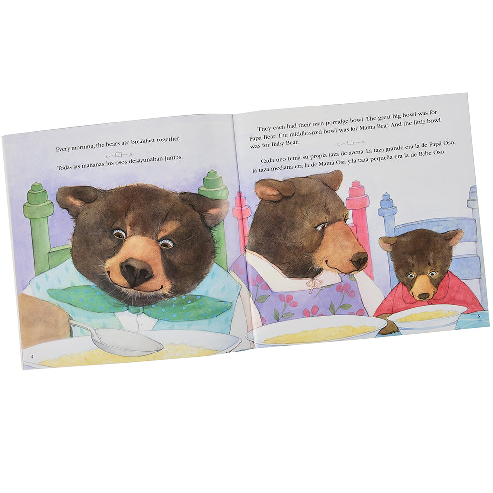 Inside look at Goldilocks and the Three Bears Bilingual Softcover Book
