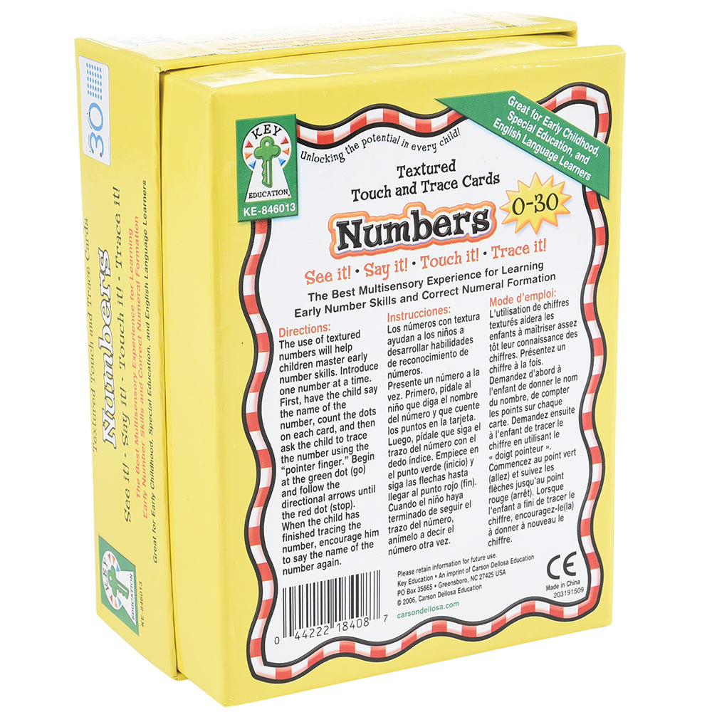 Touch & Trace Numbers Cards