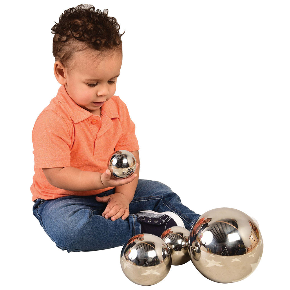 Toddler Handling Sensory Reflective Mirror Balls Set