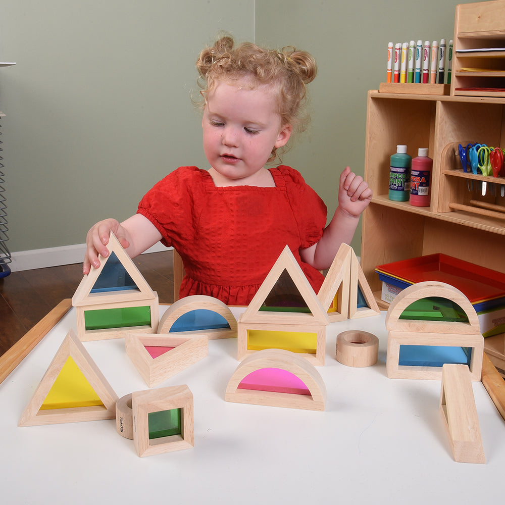 Building with STEM Color Mixing Wooden Blocks