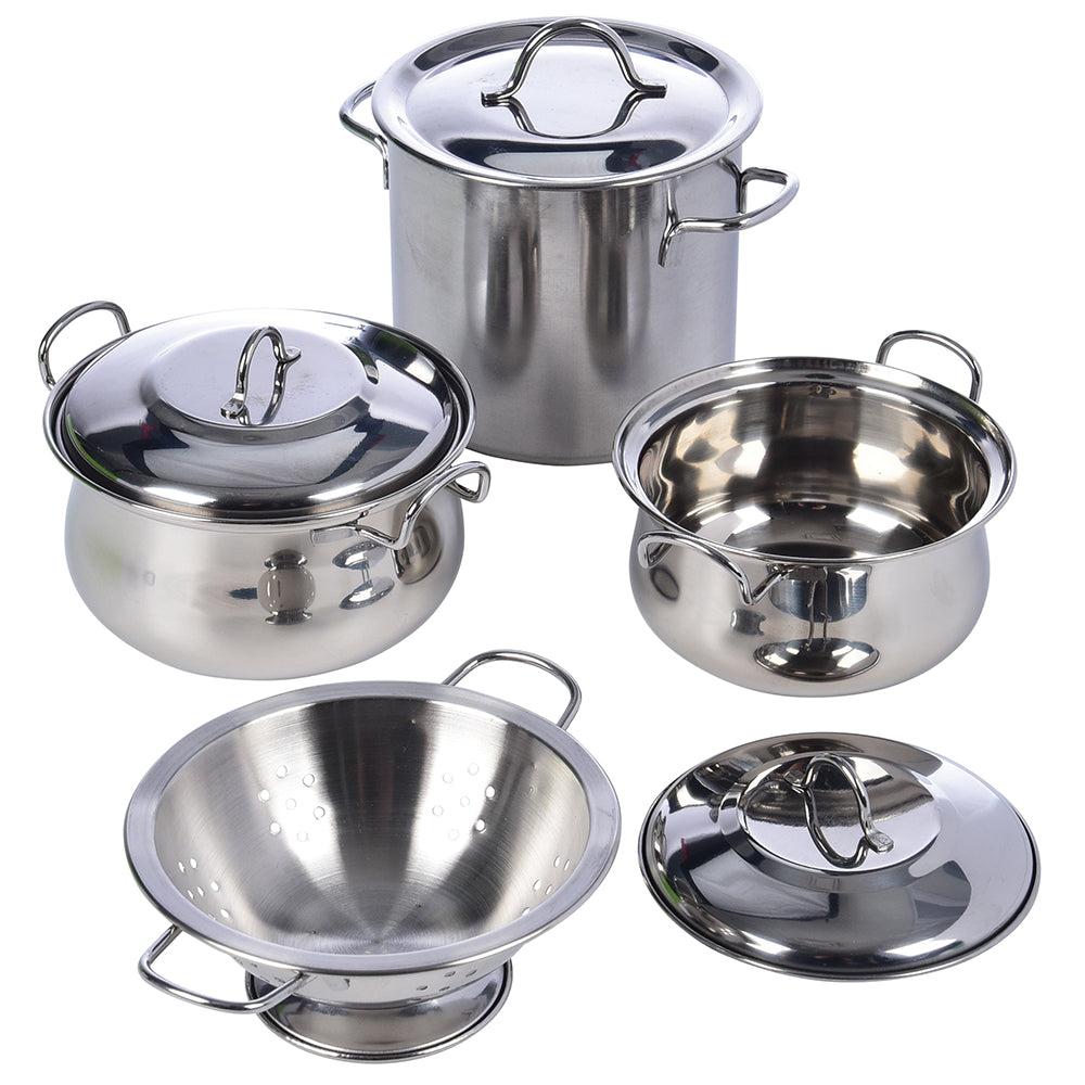 Child-sized Stainless Steel Pots