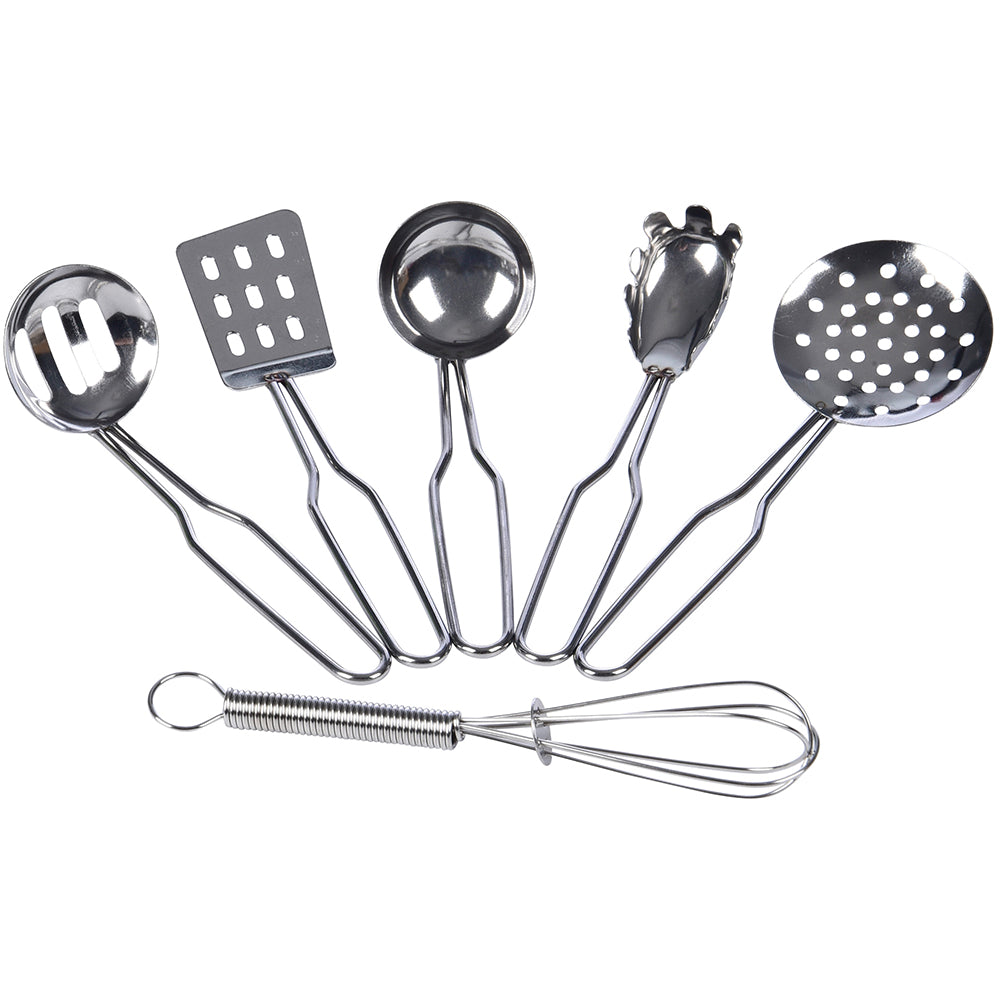 Child-sized Stainless Steel Cooking Utensils