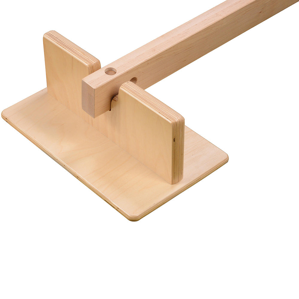 Close-up of Using the Side Part of balance beam for more Advanced Balancing