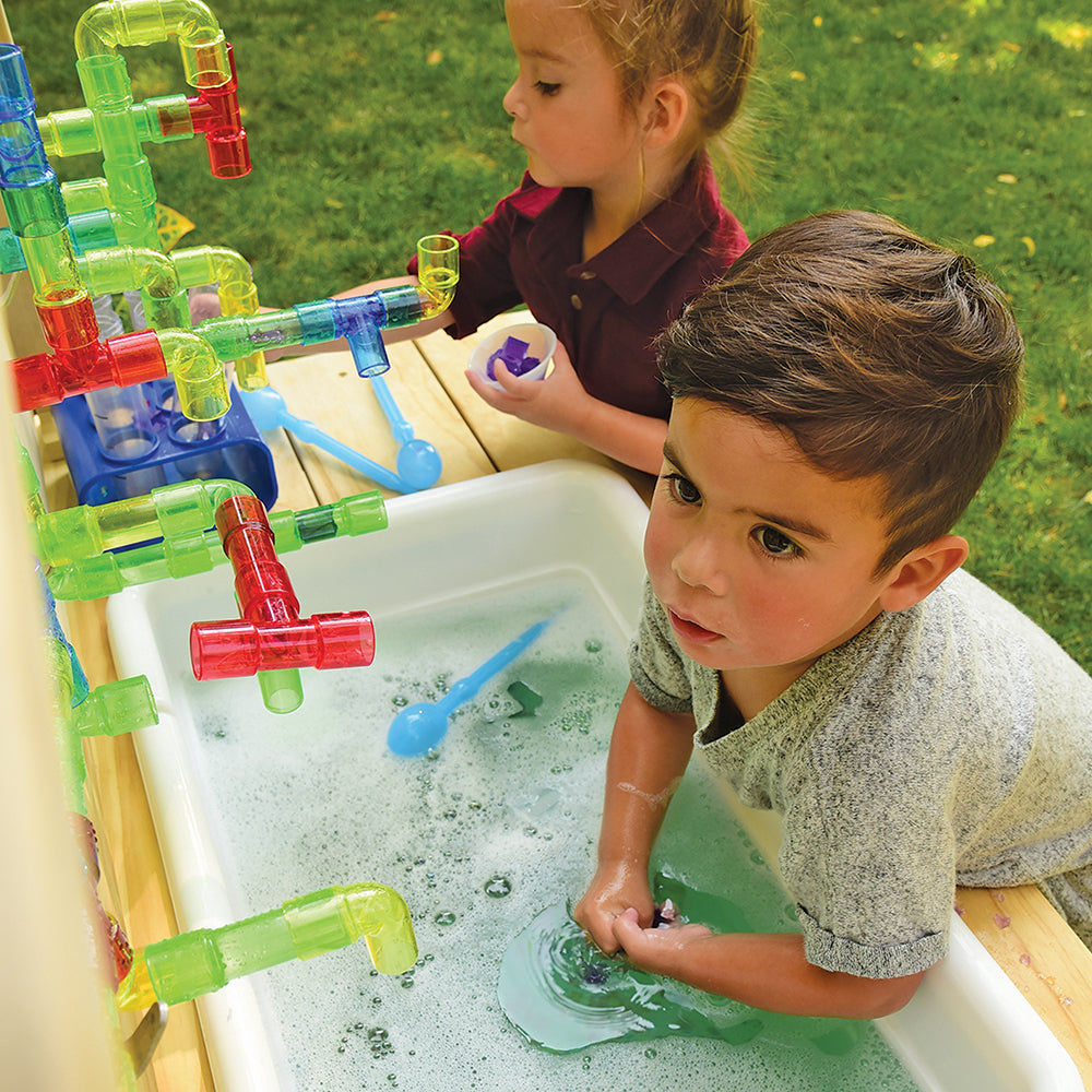 Sensory Water Exploration with Outdoor Mud Kitchen