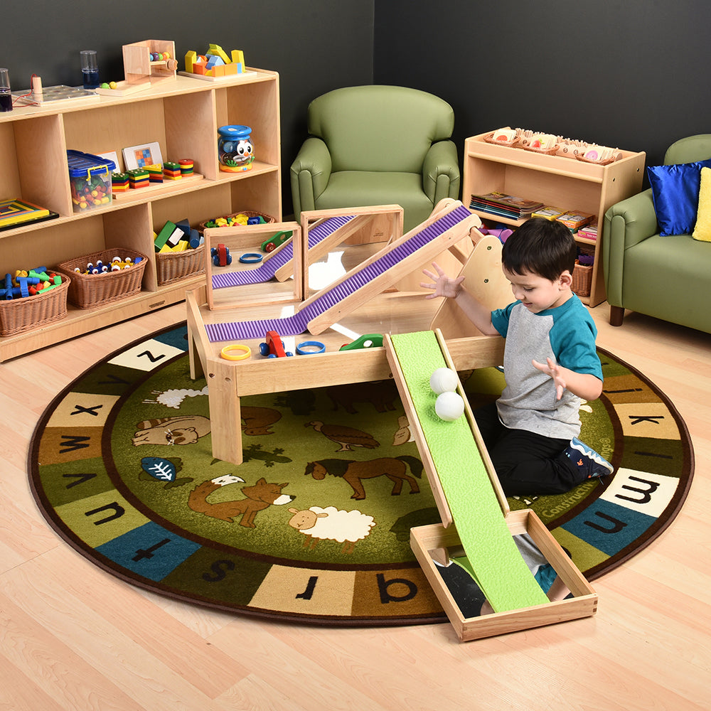 Including the Earthtone Animals Alphabet 6' Round Rug in the Classroom