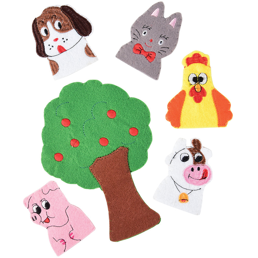 Fiddle-I-Fee Finger Puppet Set | 6-Piece Literacy & Fine Motor Skills Kit
