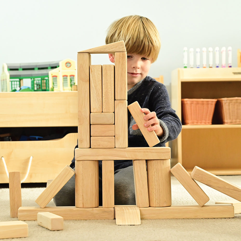 High-Quality Hardwood Blocks for Building in the Classroom