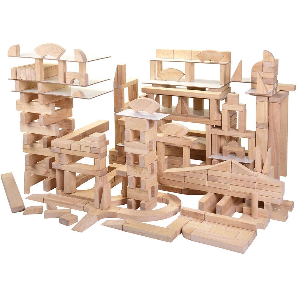 Stackable Jumbo School Unit Block Set | 322 Durable Hardwood Blocks