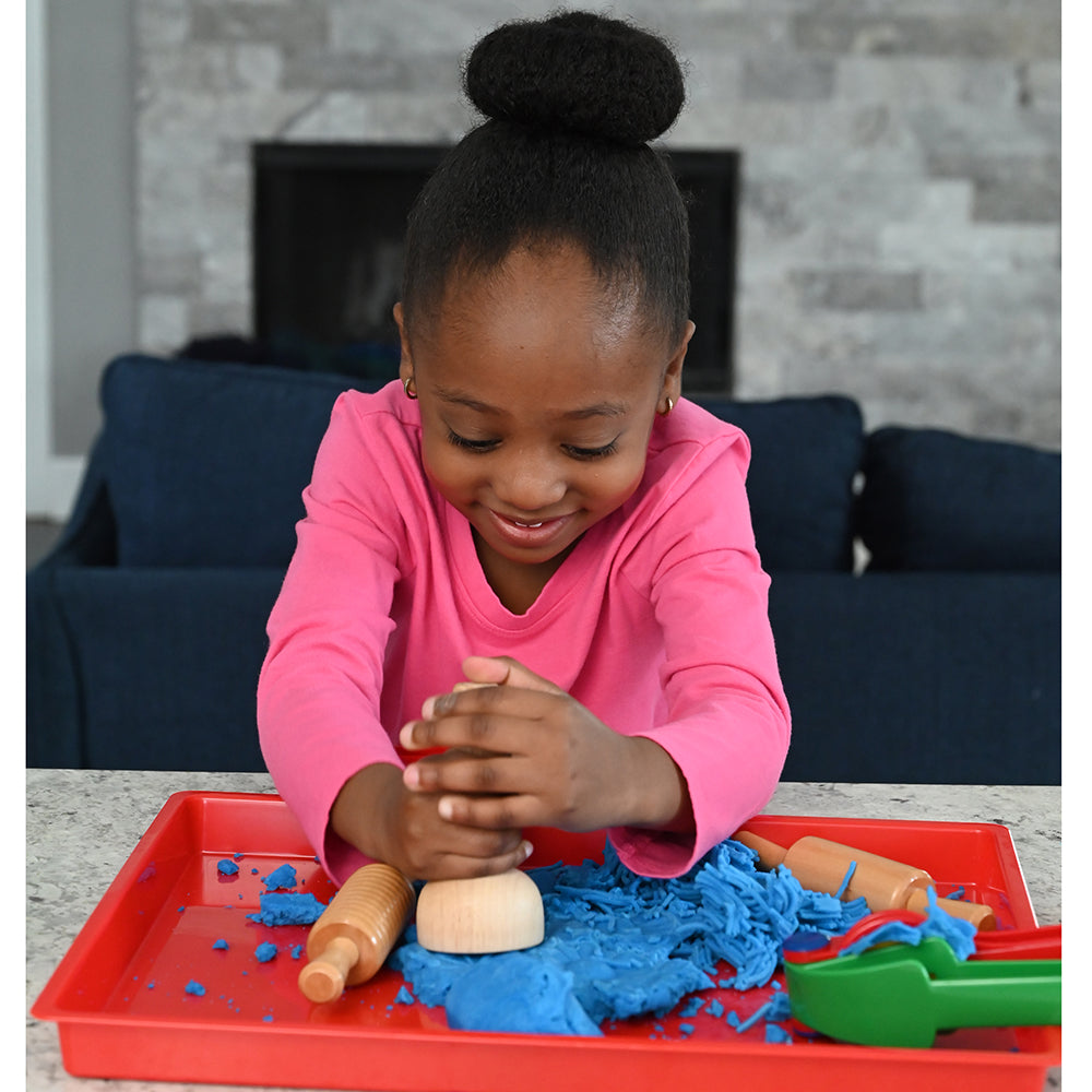 Kid Stamping Play-Doh