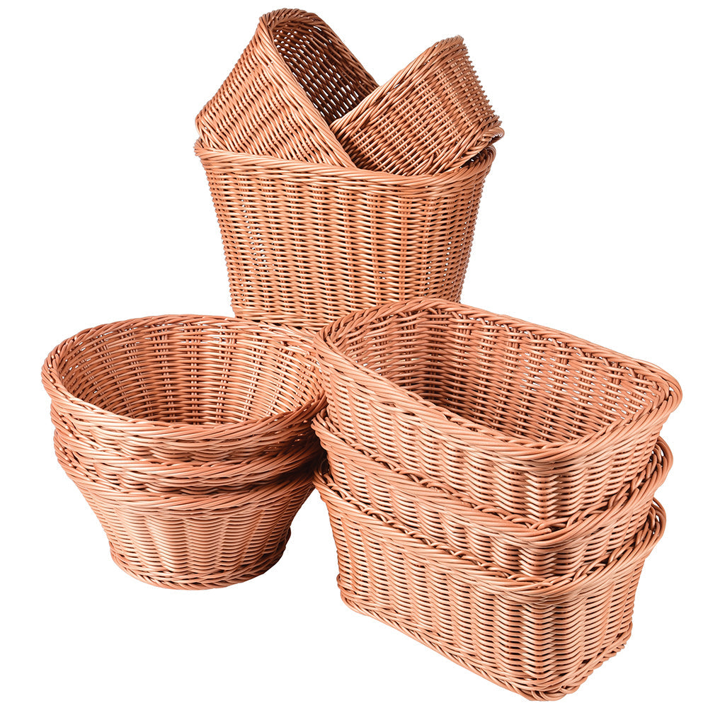 Plastic Woven Baskets Set