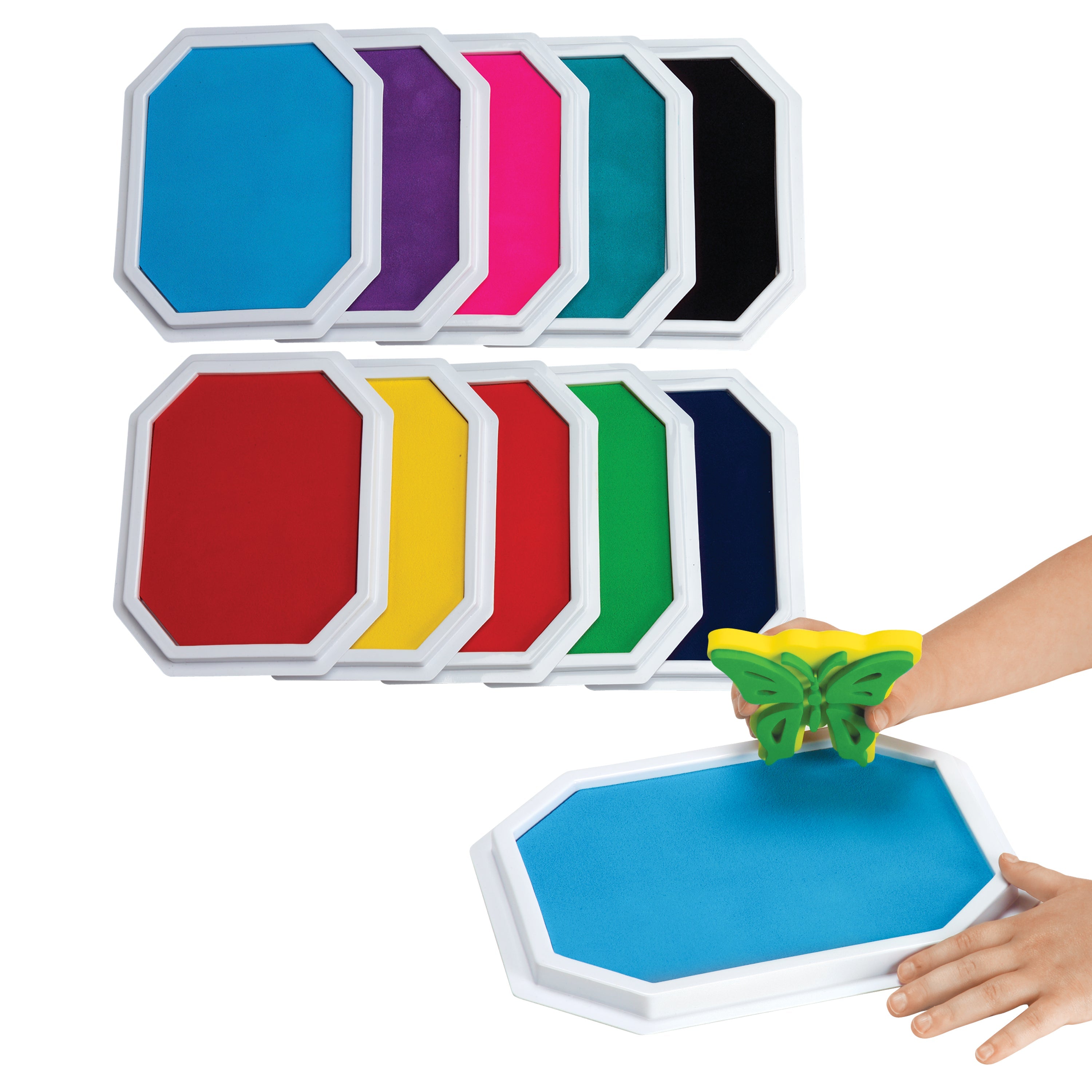 Mega Washable Stamp Pads - Set Of 10 Colors