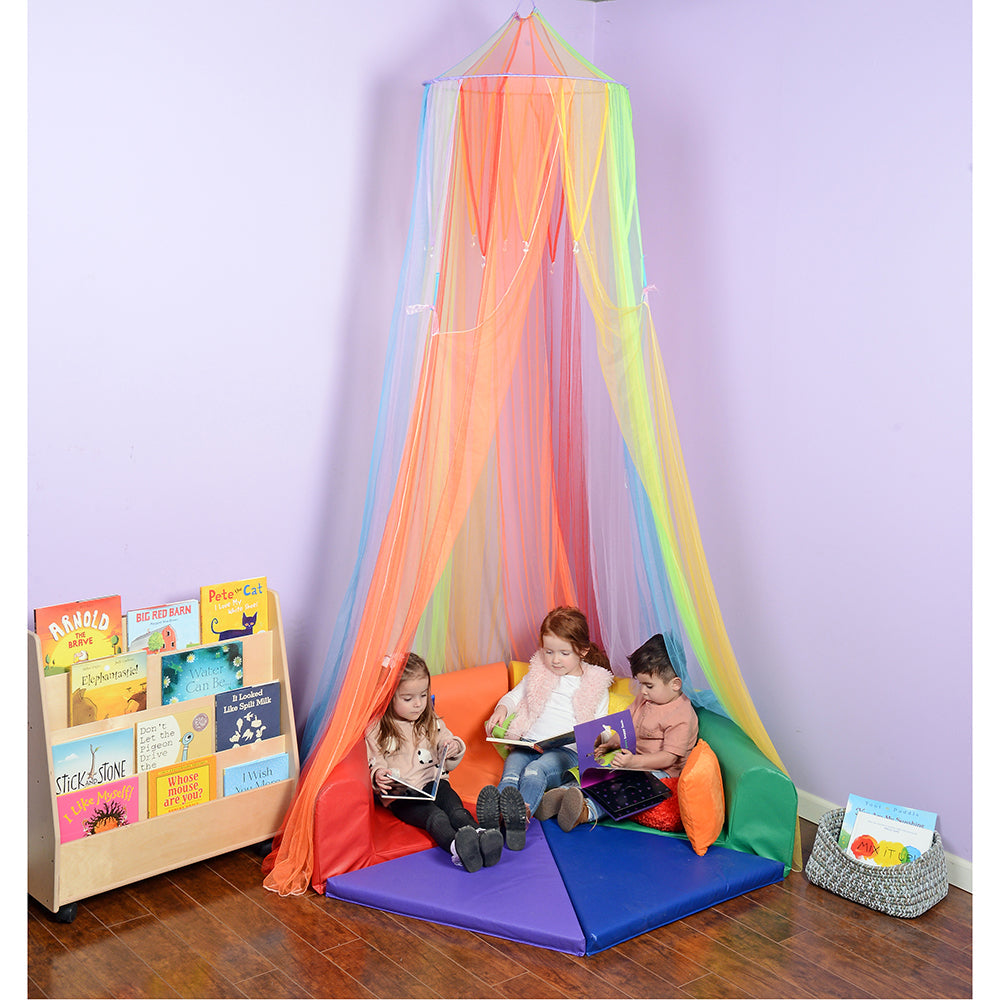 Reading Nook with Rainbow Retreat Canopy