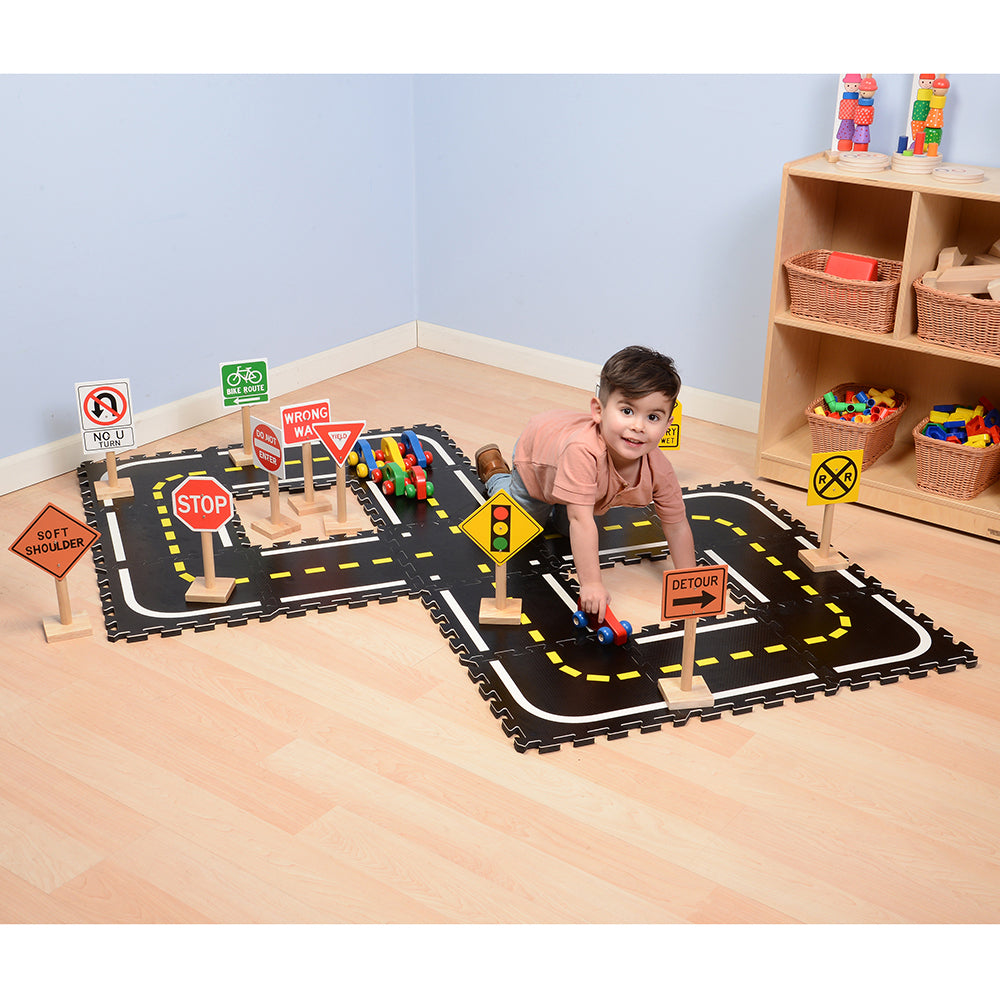33 Piece Road Builders Combo Set  in a Classroom Setting