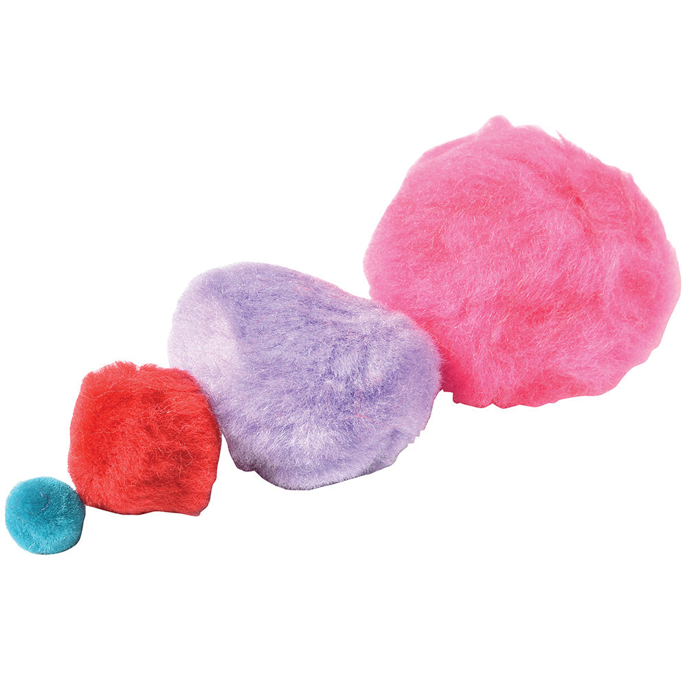 4 Pom Poms in Graduated Sizes