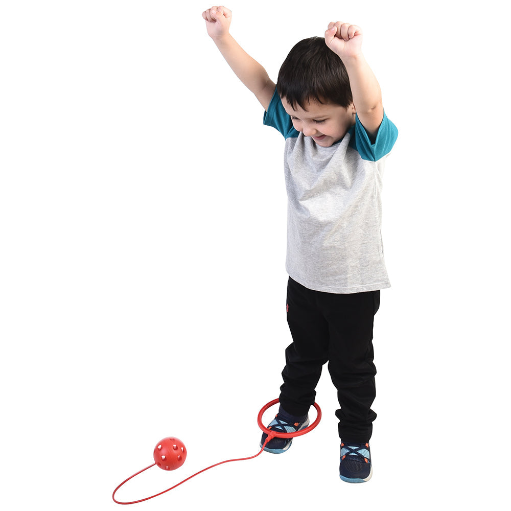 Kid Engaging with Ankle Hoop