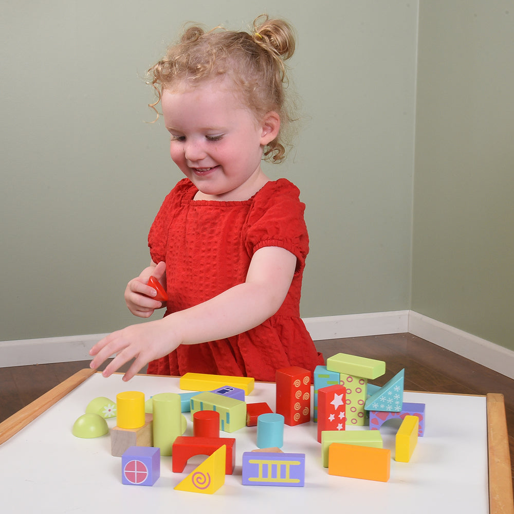 100-Piece Wooden Building Blocks Set for Toddlers – Colorful Stacking, Sorting & Educational Play