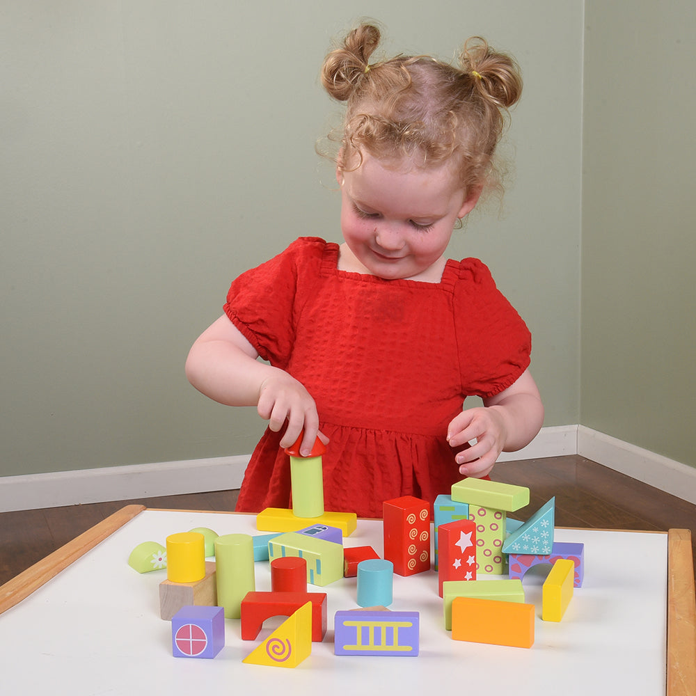 100-Piece Wooden Building Blocks Set for Toddlers – Colorful Stacking, Sorting & Educational Play