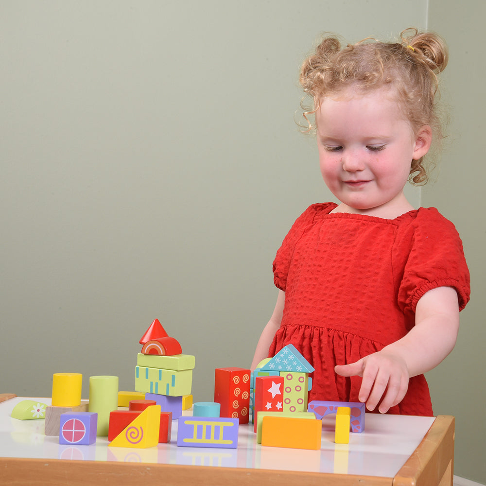 100-Piece Wooden Building Blocks Set for Toddlers – Colorful Stacking, Sorting & Educational Play