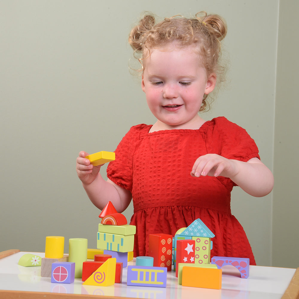 100-Piece Wooden Building Blocks Set for Toddlers – Colorful Stacking, Sorting & Educational Play