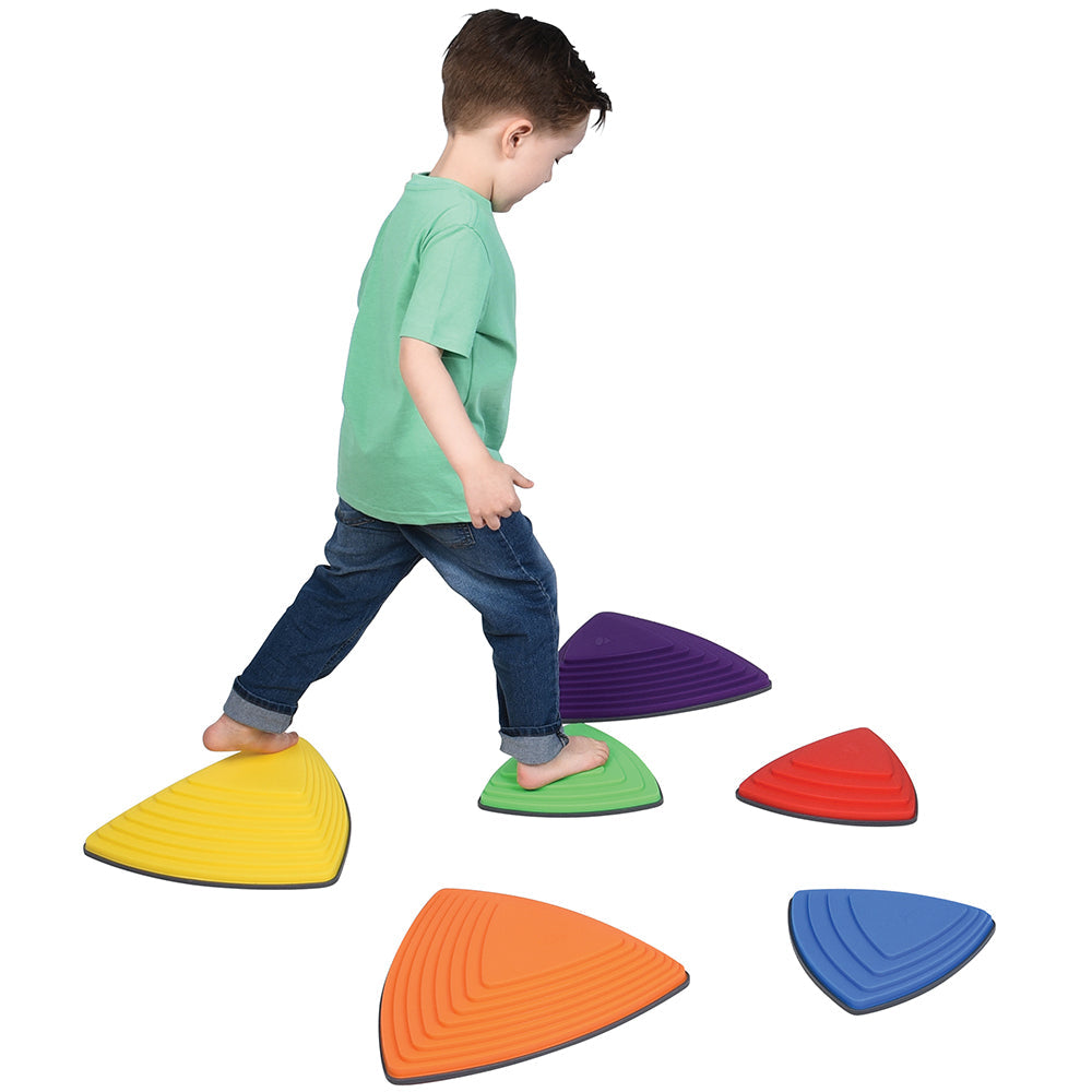 Kid Engaging with River Stones 6-Piece Set