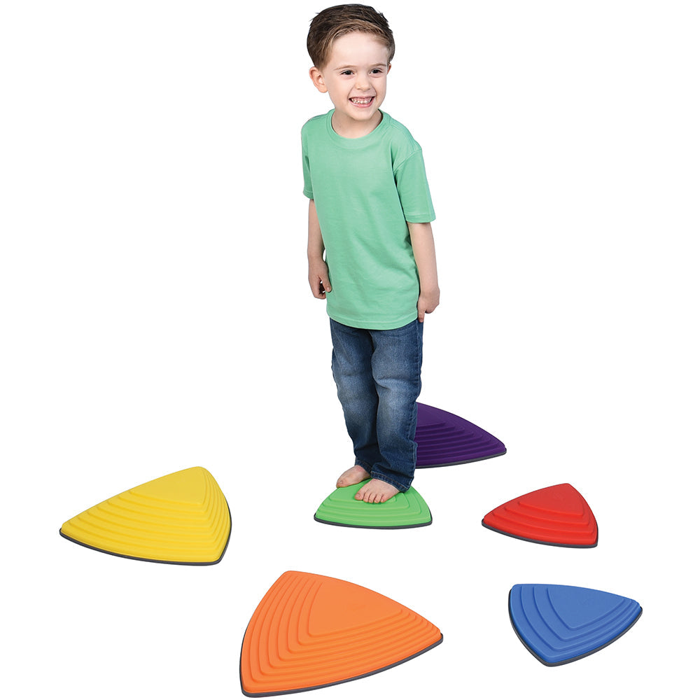 Kid Balancing on River Stones 6-Piece Set