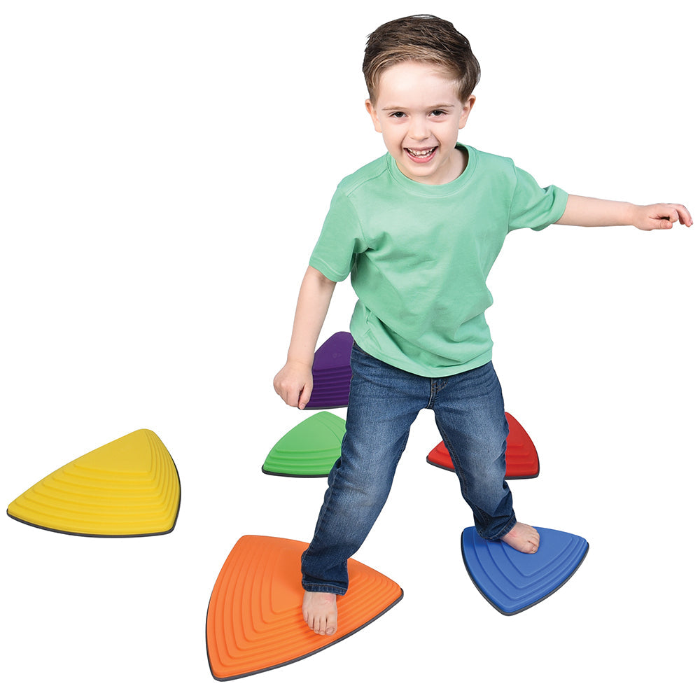 Kid Having Fun with River Stones 6-Piece Set