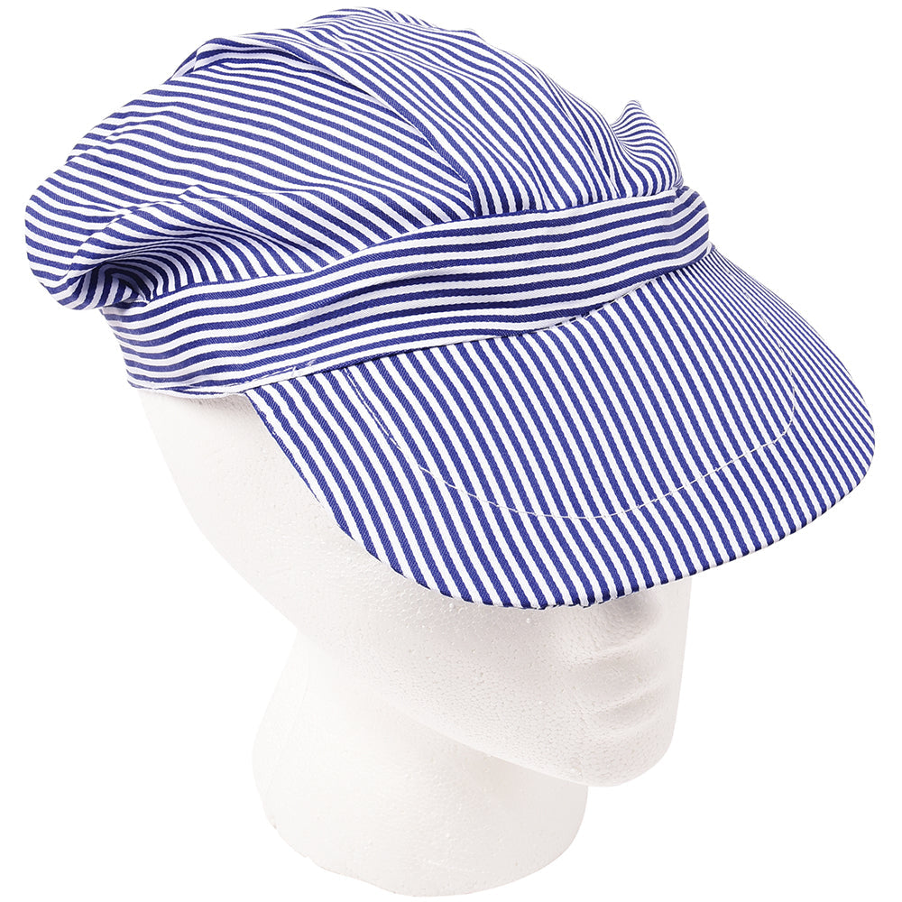 Budget-Friendly Striped Train Engineer Hat for Kids – Adjustable Conductor Cap for Role Play, Parties & Dress-Up