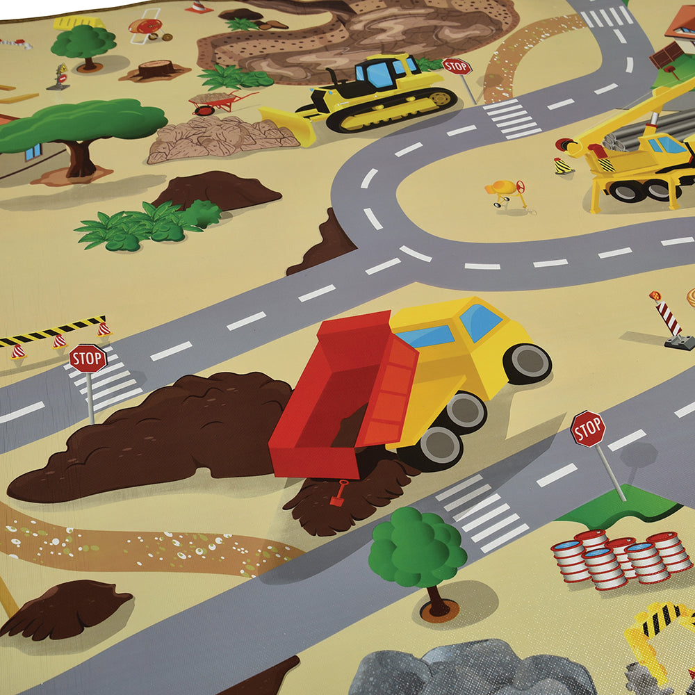 Construction Road Play Mat – Wipe Clean Surface