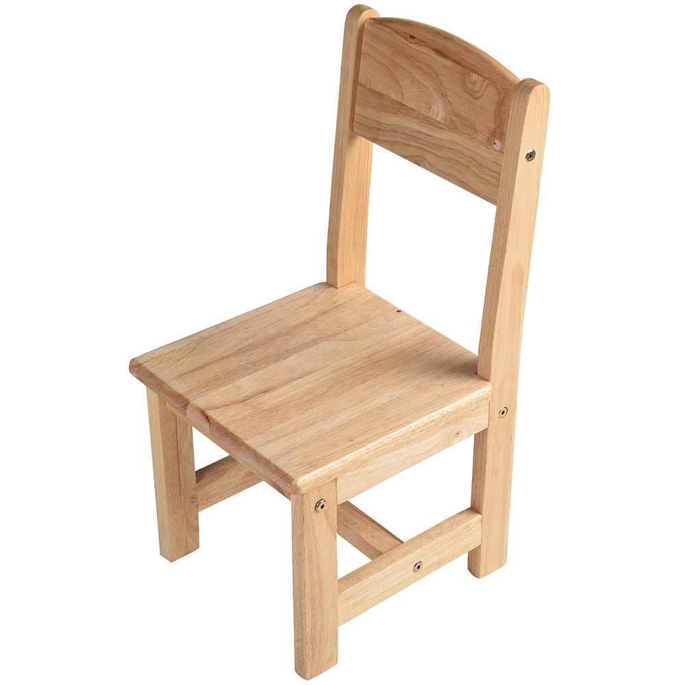 10" Toddler Classic Rubberwood Chair with High Backrest & Reinforced Support | Durable Preschool & Classroom Seating
