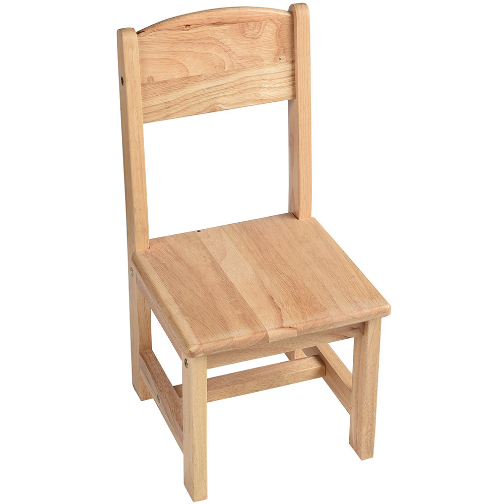 10" Toddler Classic Rubberwood Chair with High Backrest & Reinforced Support | Durable Preschool & Classroom Seating
