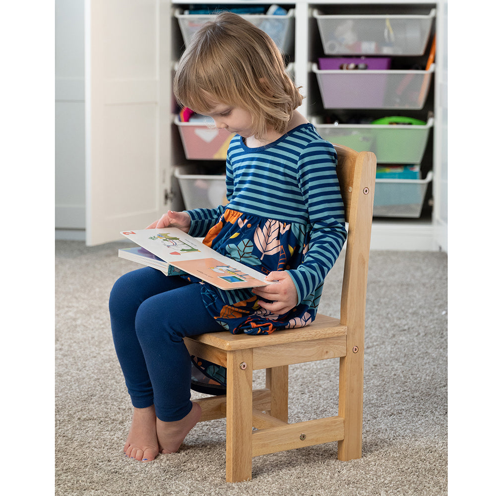 10" Toddler Classic Rubberwood Chair in Home Setting
